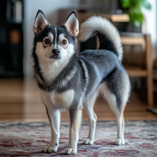 Alaskan Klee Kai drinnen