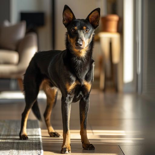 Australian Kelpie drinnen