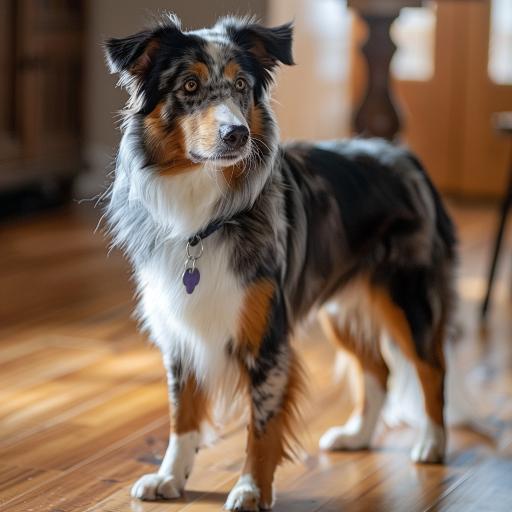 Australian Shepherd drinnen