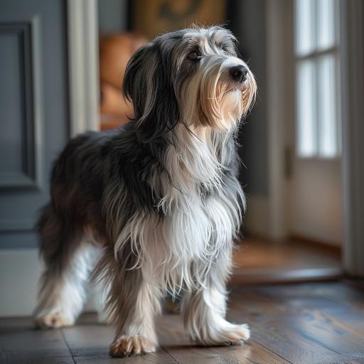 Bearded Collie drinnen