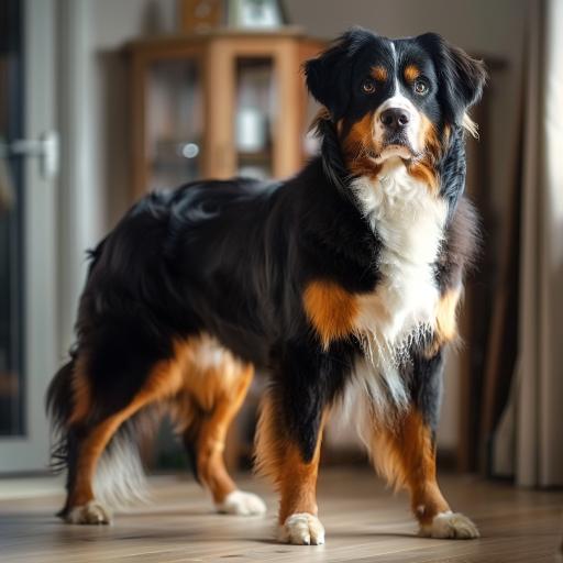 Bernese Mountain Dog drinnen