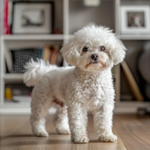 Bichon Frise drinnen