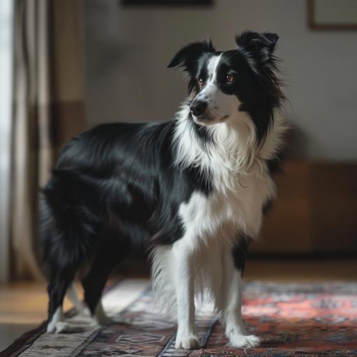Border Collie drinnen