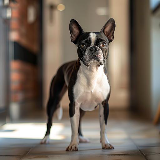 Boston Terrier drinnen