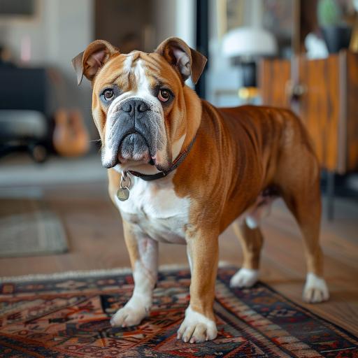 Bulldog drinnen