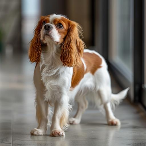 Cavalier King Charles Spaniel drinnen