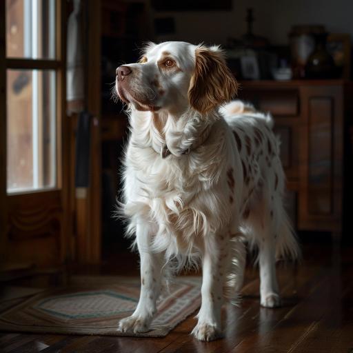 Clumber Spaniel drinnen