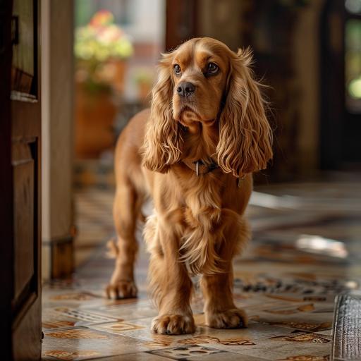 Cocker Spaniel drinnen