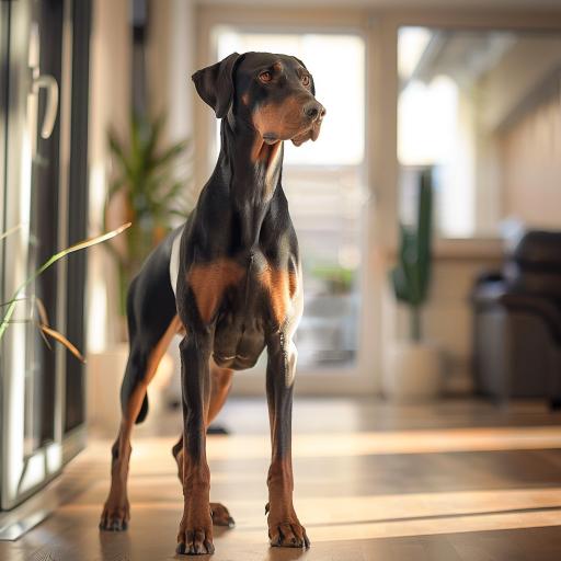Dobermann drinnen