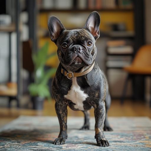 French Bulldog drinnen