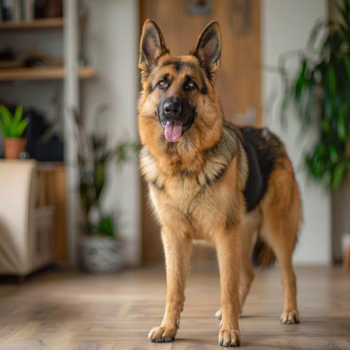 German Shepherd drinnen