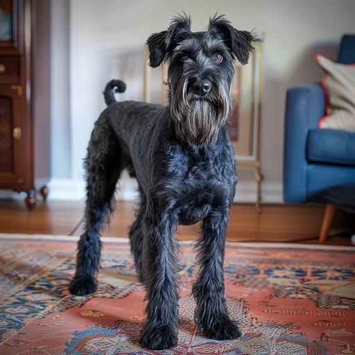 Giant Schnauzer drinnen