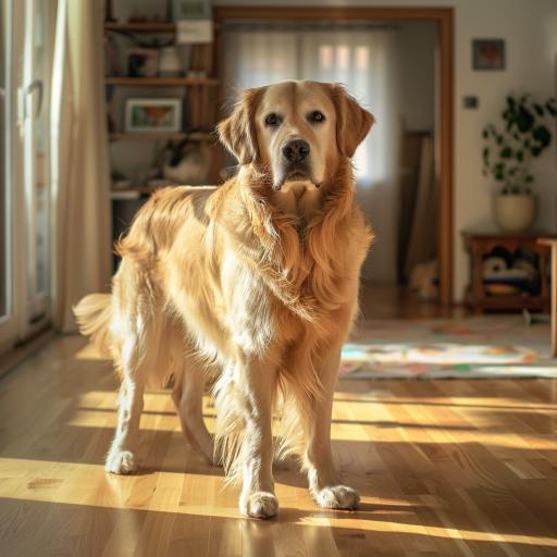 Golden Retriever drinnen