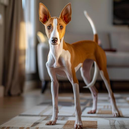 Ibizan Hound drinnen
