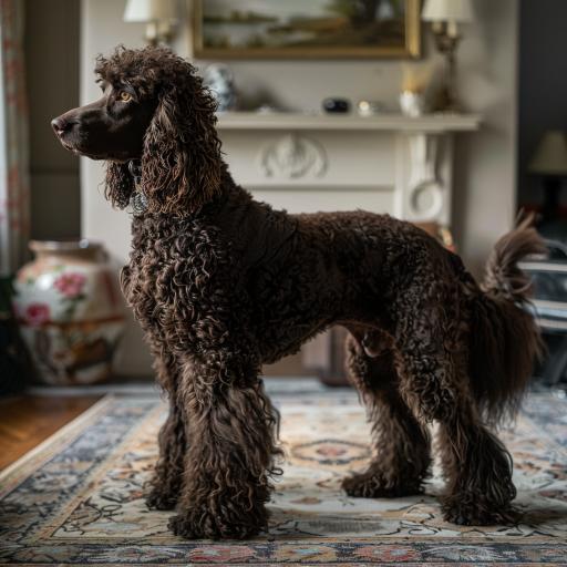 Irish Water Spaniel drinnen