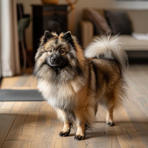Keeshond drinnen