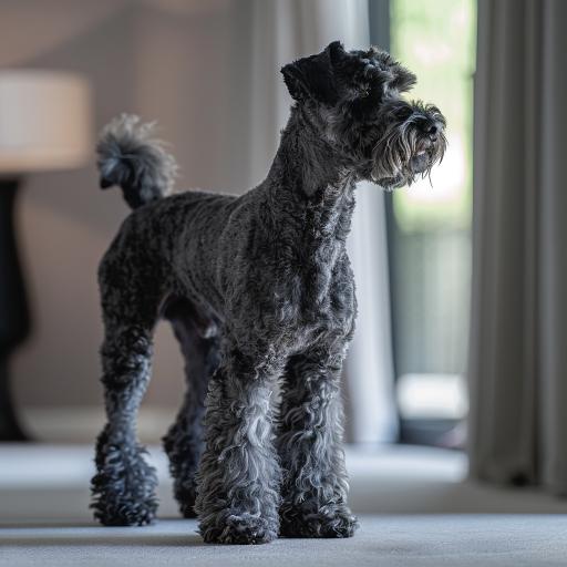 Kerry Blue Terrier drinnen