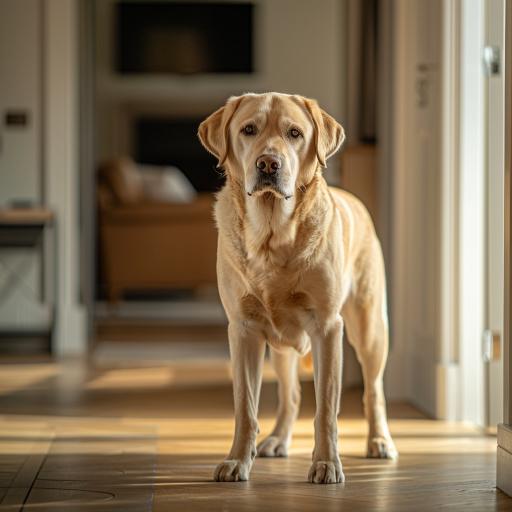 Labrador Retriever drinnen
