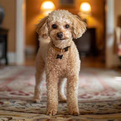 Miniature Poodle drinnen