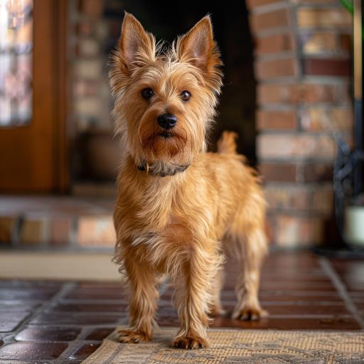Norwich Terrier drinnen