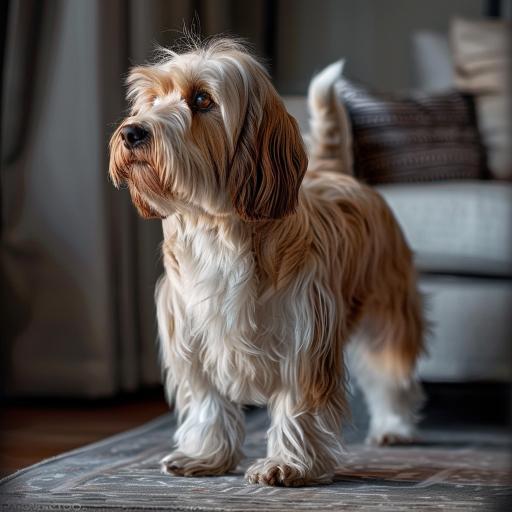 Petit Basset Griffon drinnen