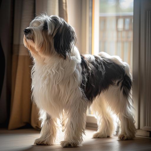 Polish Lowland Sheepdog drinnen