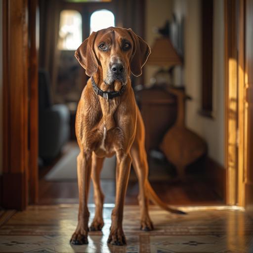 Redbone Coonhound drinnen