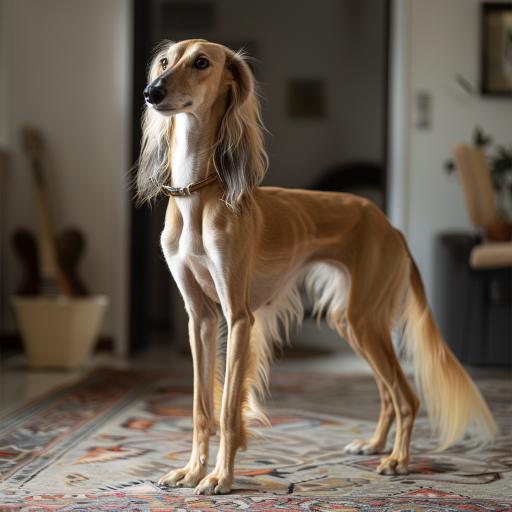 Saluki drinnen