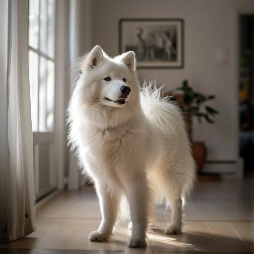 Samoyed drinnen