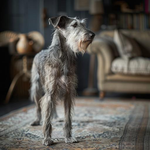 Scottish Deerhound drinnen