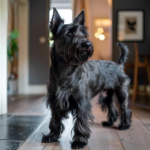 Scottish Terrier drinnen