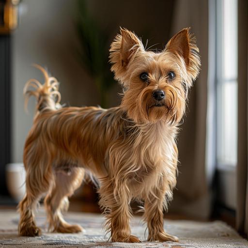 Silky Terrier drinnen