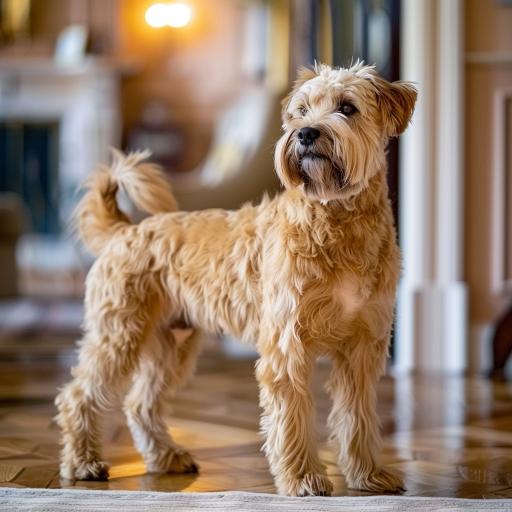 Soft Coated Wheaten Terrier drinnen