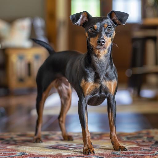 Standard Manchester Terrier drinnen