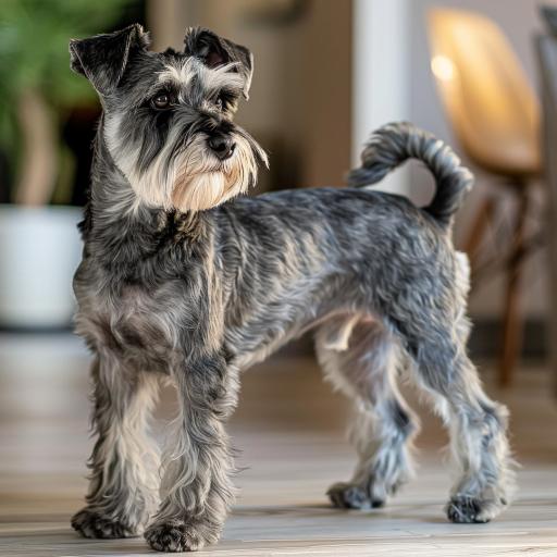 Standard Schnauzer drinnen