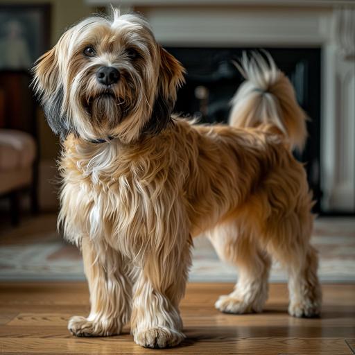 Tibetan Terrier drinnen