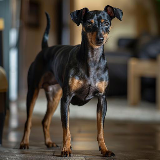 Toy Manchester Terrier drinnen