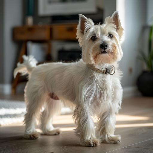West Highland White Terrier drinnen